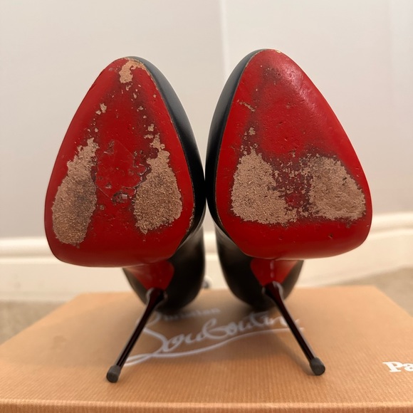 Christian Louboutin Shiny Nappa Big Lips 120 Pumps 38 Black - Picture 7 of 15